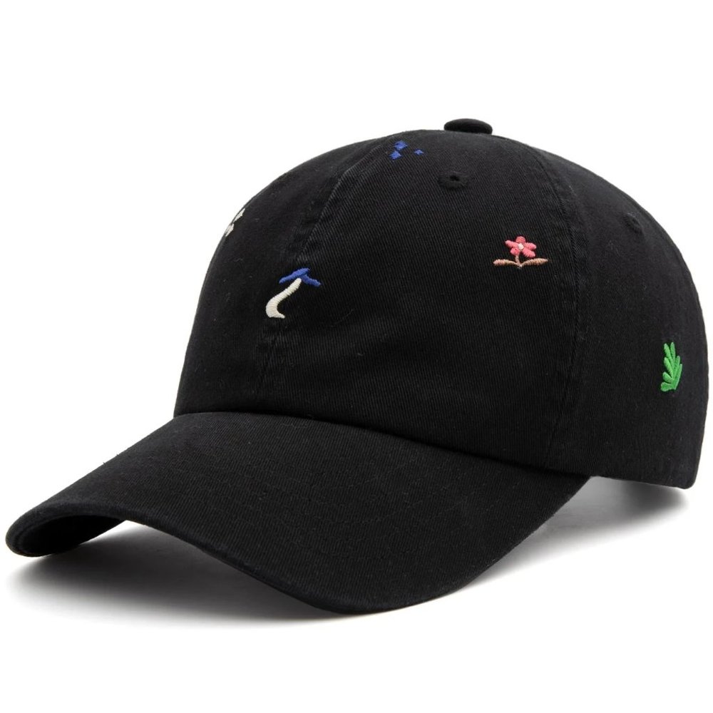NWT Parks Project Night Shrooms Black Mushroom Strapback Hat